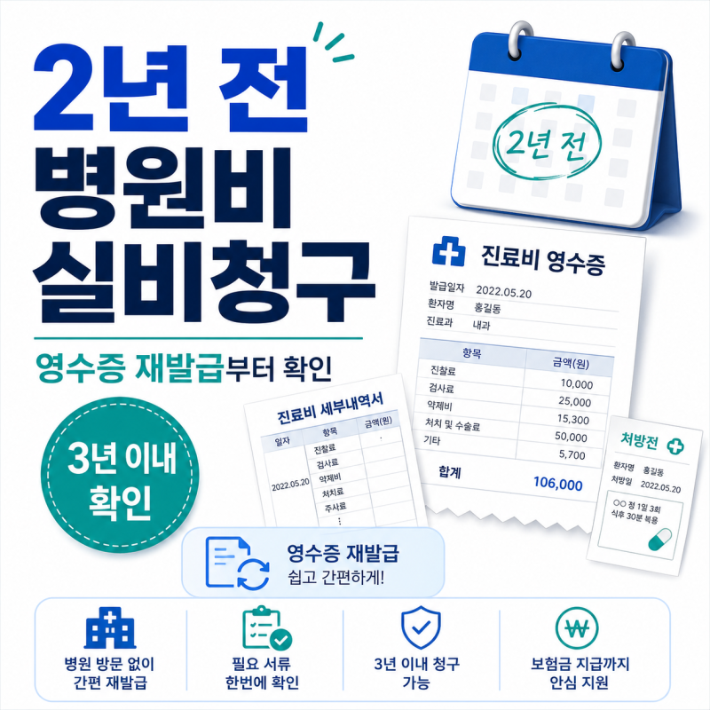 2년 전 병원비도 실비청구 가능할까? 영수증 재발급부터 확인