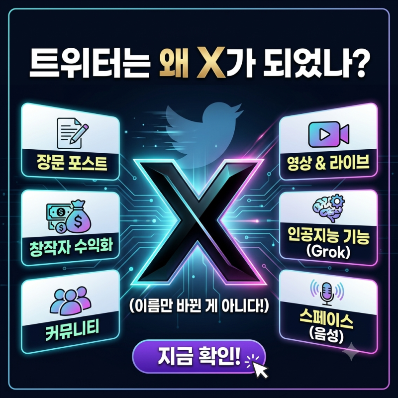 X 트위터, 이름만 바뀐 게 아니었다