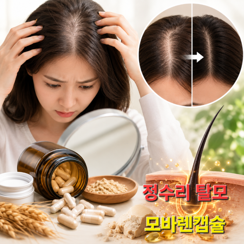 여자 정수리 탈모 영양제 대웅제약 모바렌캡슐 가격 성분 차이, 부작용 및 복용법 총정리