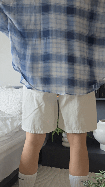 여성 쿨링 루즈핏 셔츠 남방 자외선차단 시스루 소영이 시어서커 체크셔츠