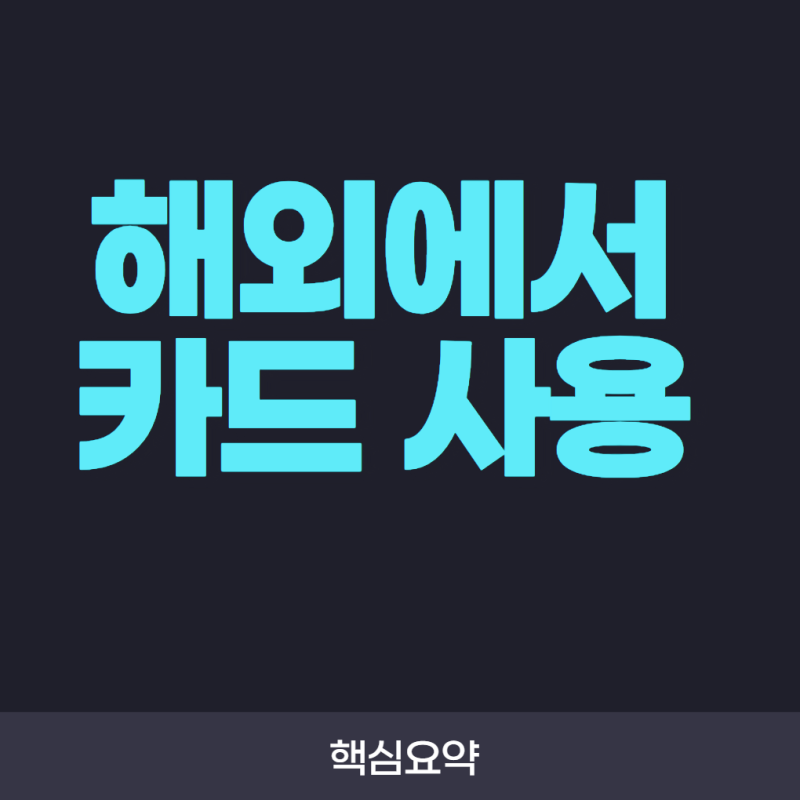 해외에서 카드 사용 시 주의할 점은 무엇일까? 해외 결제 수수료와 안전 사용법 총정리