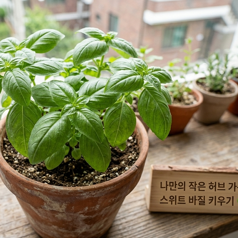 창가에서 시작하는 초보 가드닝: 스위트 바질 씨앗 발아부터 모종 심기