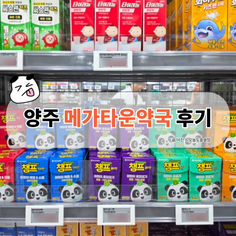 양주 메가타운약국 | 방문 후기 및 아기약 상비약 가격 안내(+혜택카드,비맥스)