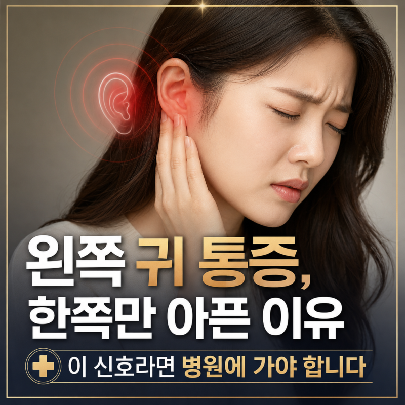 왼쪽귀통증, 한쪽만 아픈 이유와 병원에 가야 할 신호