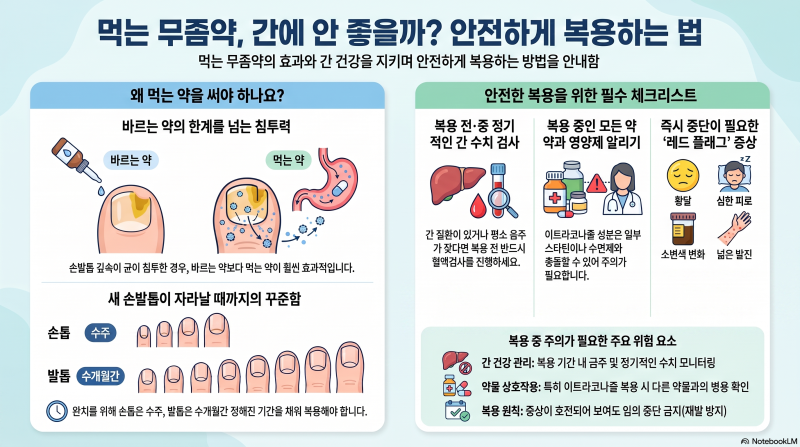 먹는 무좀약, 간 괜찮을까? 복용 전 알아야 할 주의점