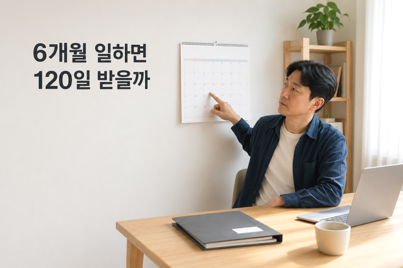 실업급여 수급기간 기준 6개월 일하면 120일 받을까 나이별 지급일수