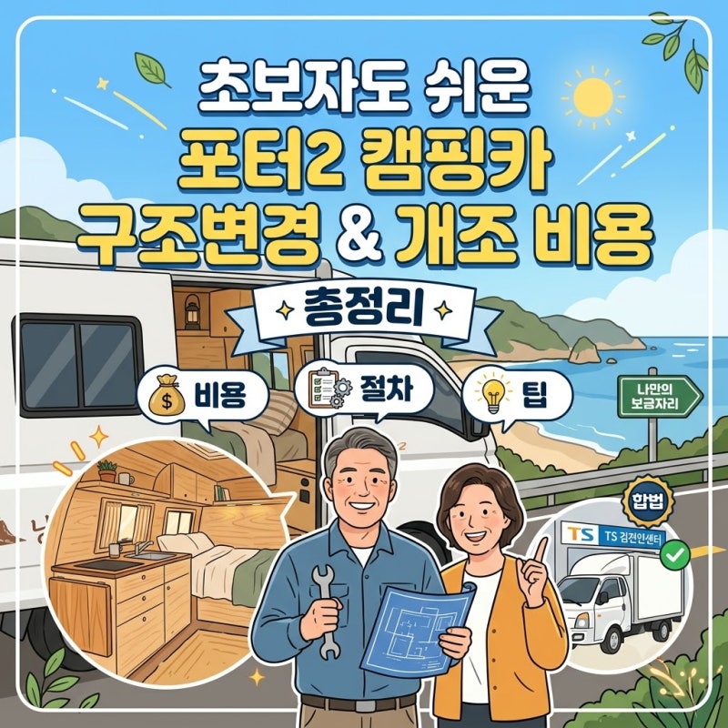 초보자도 쉬운 포터2 캠핑카 구조변경 절차부터 개조 비용 총정리