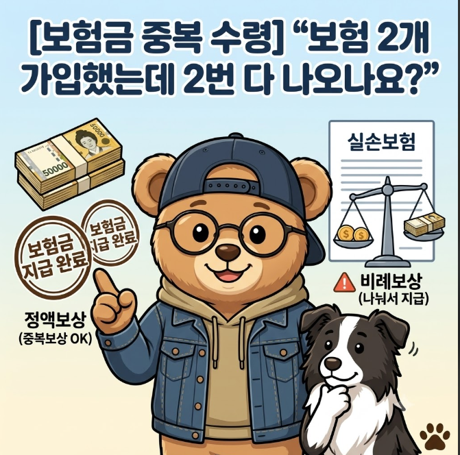 [보험금 중복 수령] "보험 2개 가입했는데 2번 다 나오나요?" 중복보상 vs 비례보상