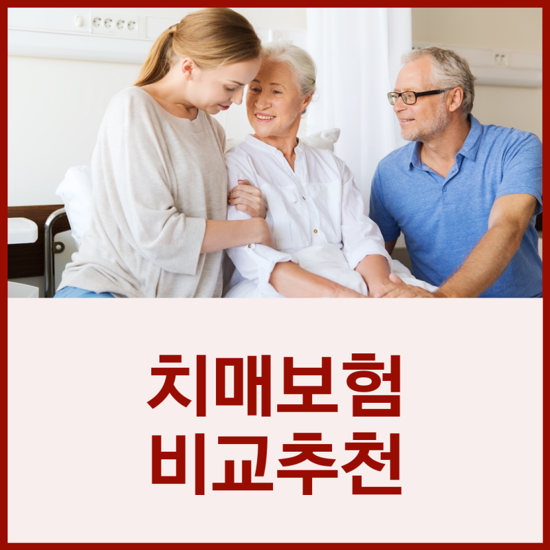 치매보험 추천 간병보험 간병인 보장 차이 알아보기