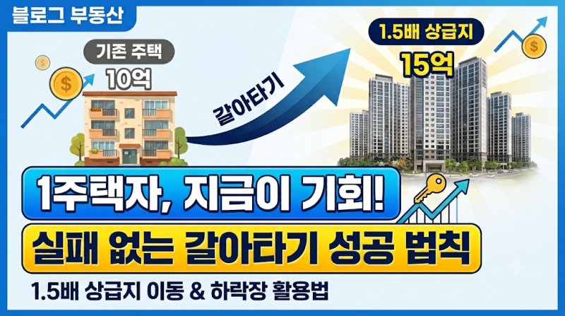 1주택자 갈아타기 성공 법칙: 1.5배 상급지 이동과 하락장 활용법 (송희구 작가 핵심)