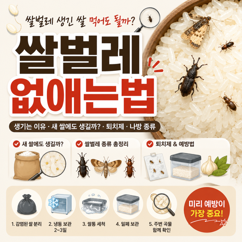 쌀벌레 없애는법 총정리｜쌀벌레 생긴 쌀 먹어도 될까? 생기는 이유·퇴치제·나방 종류