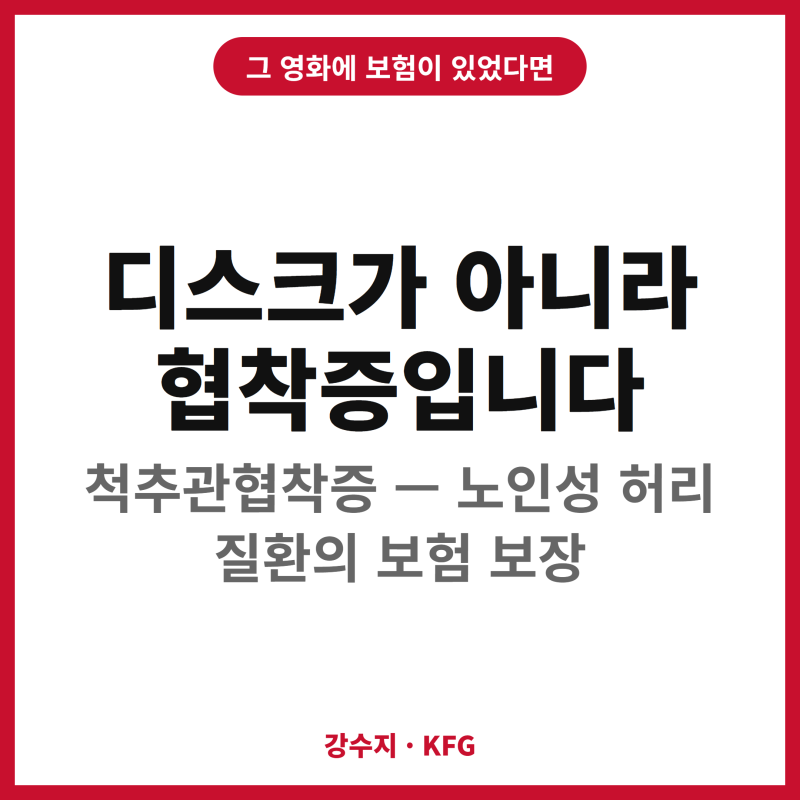 024 디스크와 척추관 협착증 보험과 수술