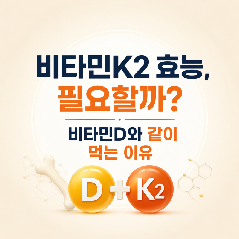 비타민K2 효능, 필요할까? 비타민D와 같이 먹는 이유