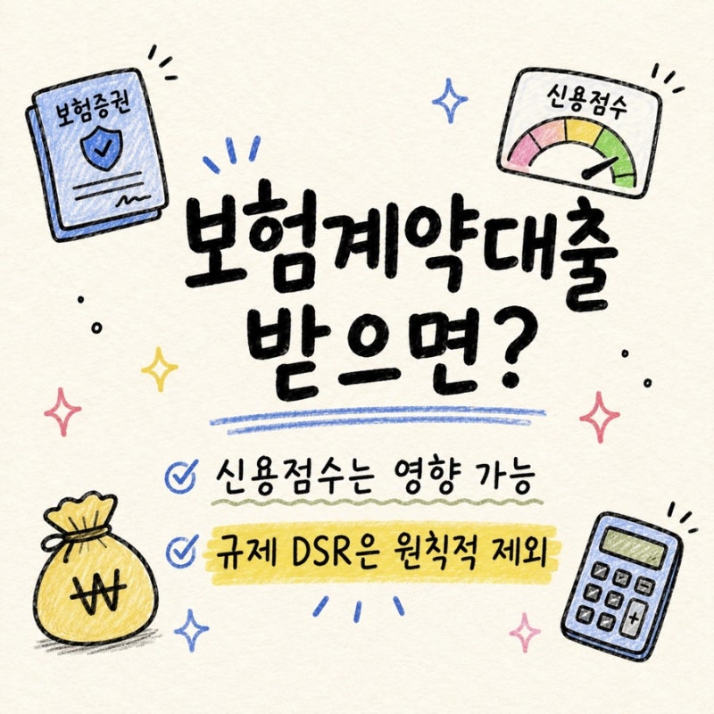 보험계약대출을 받으면 신용점수와 DSR에 잡힐까?