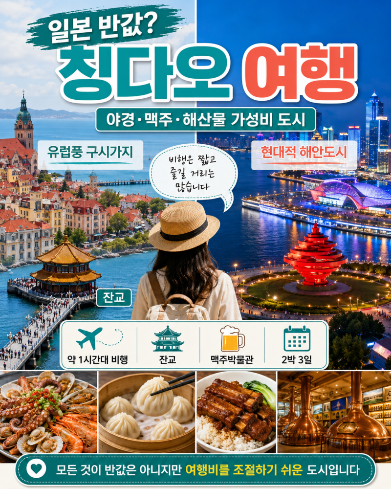 칭다오 여행 정말 일본의 반값일까? 야경·맥주박물관·현지 맛집 2박 3일 가이드