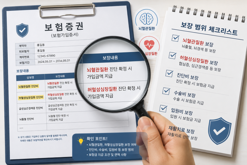 뇌혈관질환·허혈성심장질환 보험, 보장 범위를 꼭 확인해야 하는 이유