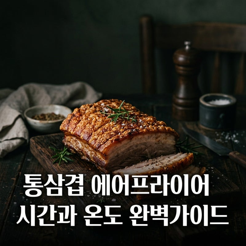 에어프라이어 통삼겹살 시간 온도 겉바속촉 황금 비율 guide