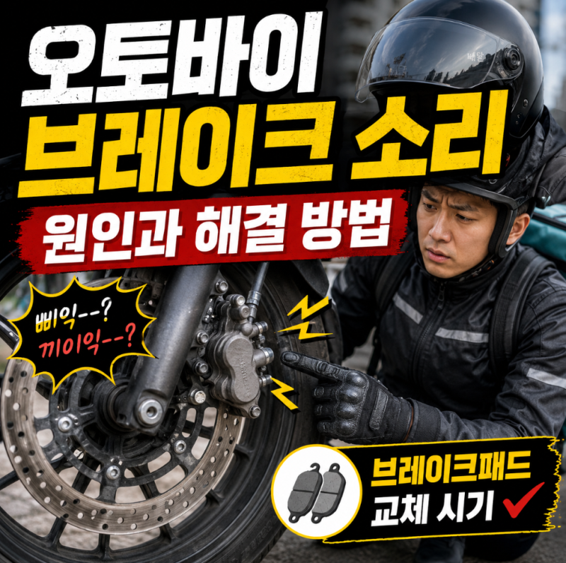 오토바이 브레이크 소리 원인과 브레이크패드 교체 시기