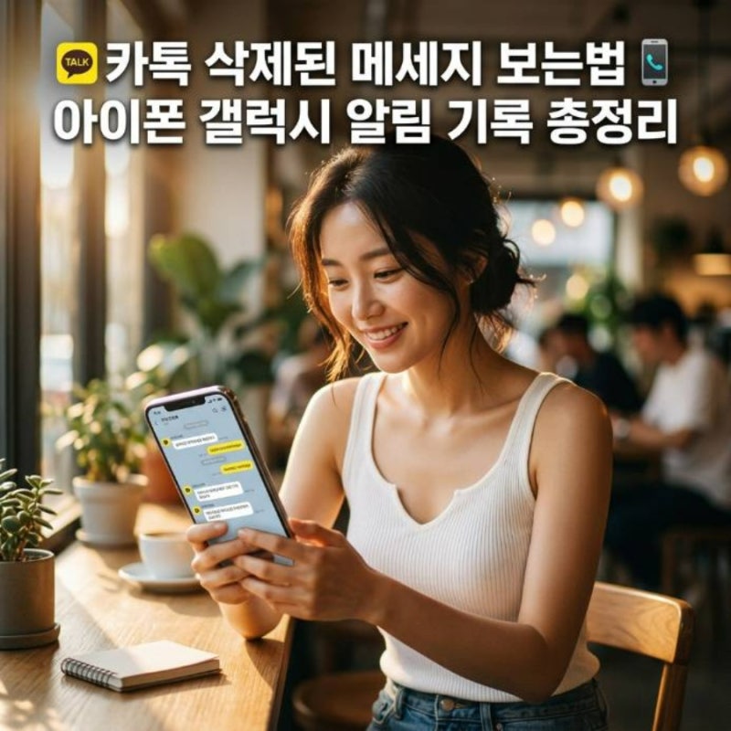 카톡 삭제된 메세지 보는법 아이폰 갤럭시 알림 기록 총정리