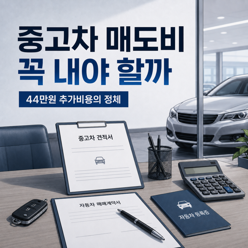 “44만원” 중고차 매도비 정말 반드시 내야 할까