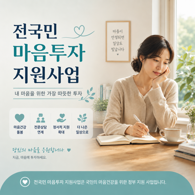 전국민 마음투자 지원사업, 2026년 기준 8회 상담 지원 정리