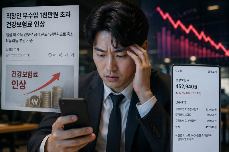 N잡러 비상! 직장인 건보료 폭탄, 1천만원 공제 축소 완벽 대비법