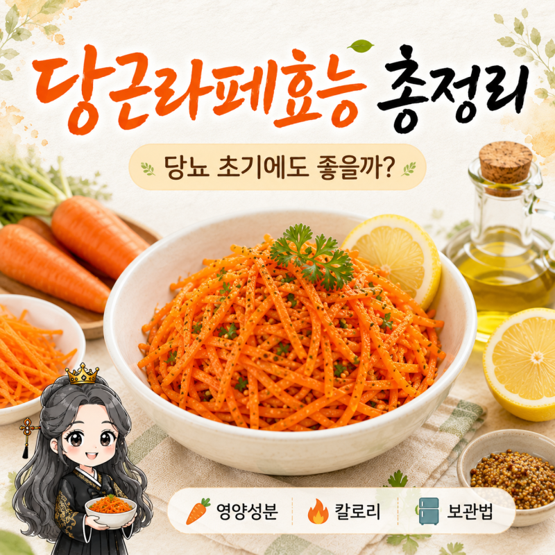 당근라페효능 총정리｜당뇨 초기에도 좋을까? 영양성분·칼로리·보관법까지