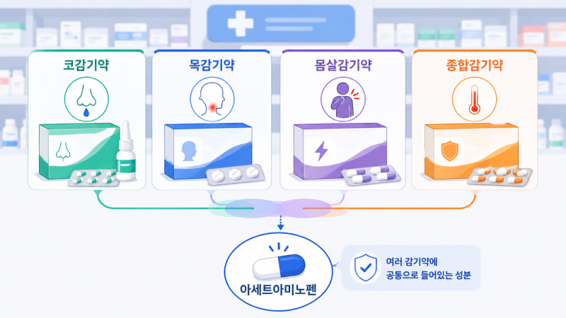 목감기약·종합감기약·코감기약 성분 차이, 뭐가 다를까요?
