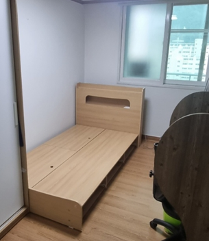 수지 슈퍼싱글 서랍침대 이전 원룸 이사