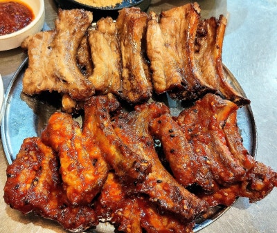 복합터미널맛집 쪽쪽갈비 용전점 반반 쪽갈비와 돼지껍데기 무한리필 후기