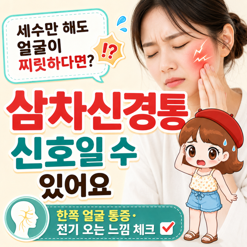 세수하다 얼굴에 번개가 쳤다, 삼차신경통 증상 3차신경통 치통과 다른 신호