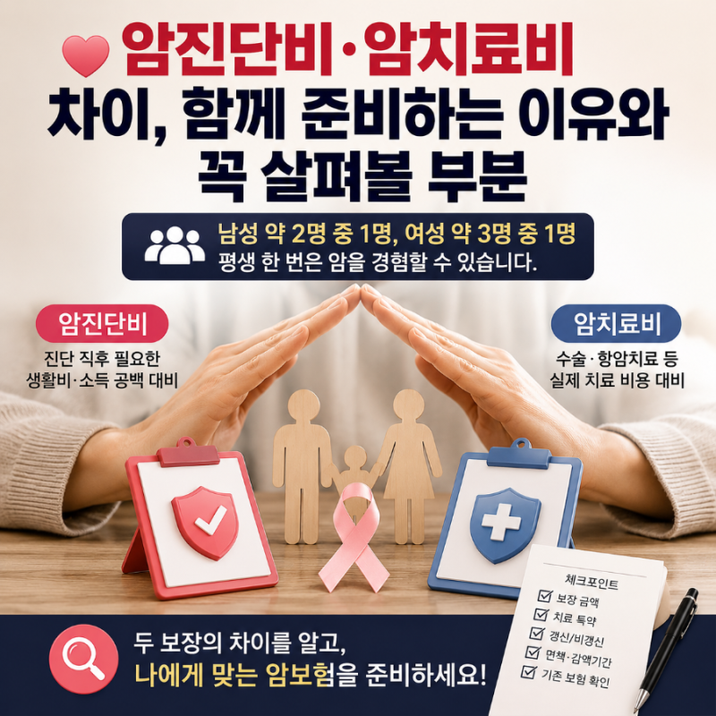 암진단비 암치료비 차이, 함께 준비하는 이유와 꼭 살펴볼 부분