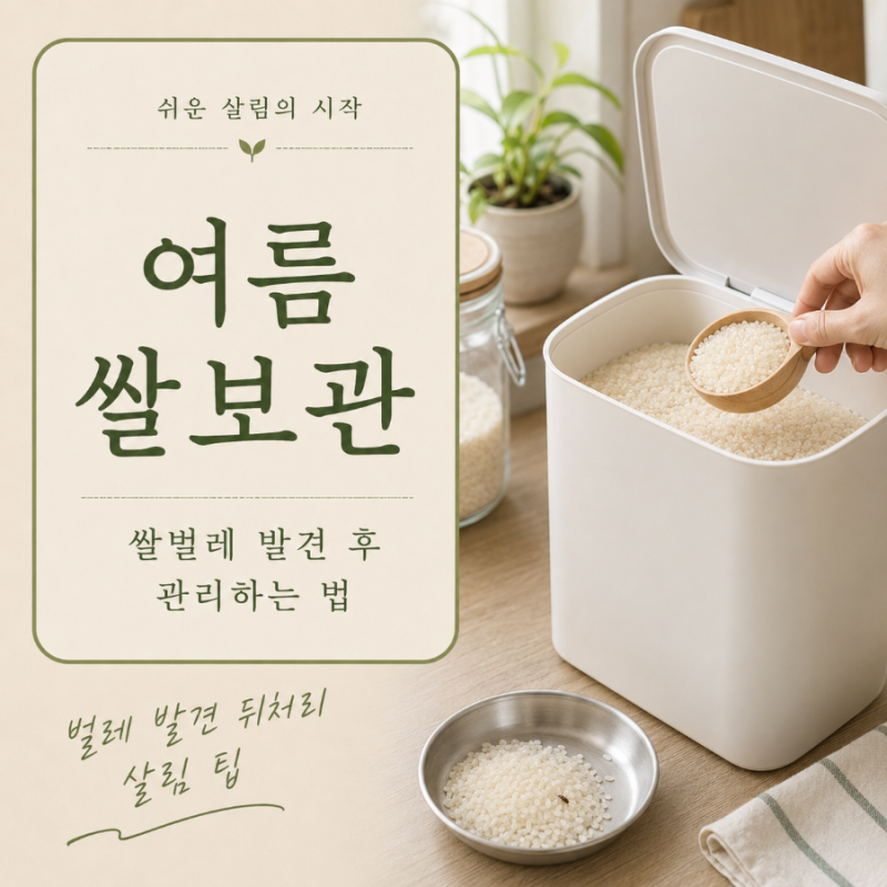 여름 쌀보관 방법 쌀벌레 발견 후 바꾼 5가지