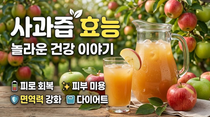 사과즙 효능, 매일 한잔으로 기적을 만들어봐요