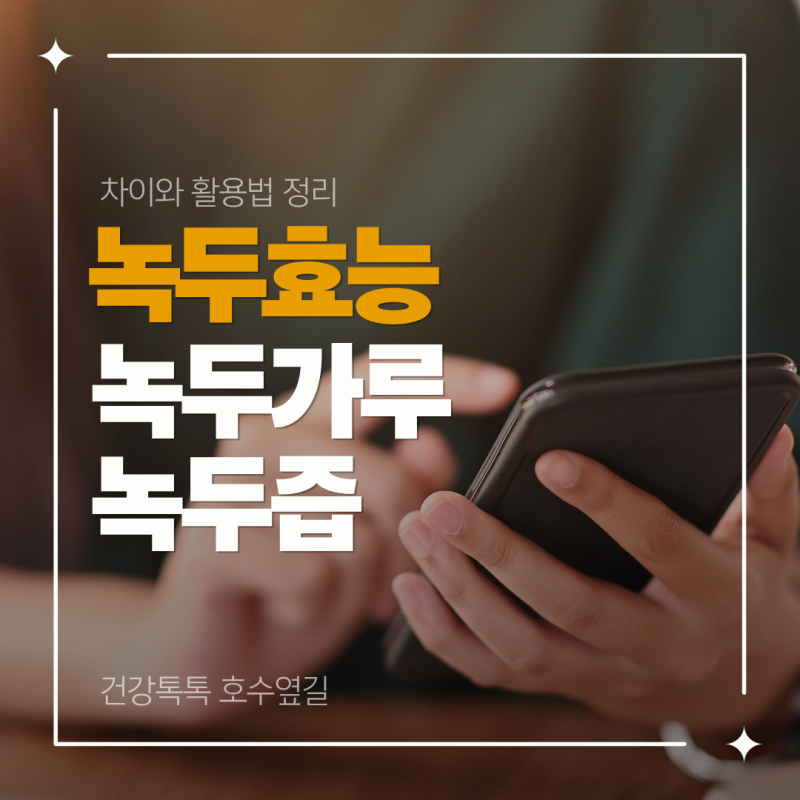 녹두 효능, 녹두가루와 녹두죽 차이부터 활용법까지