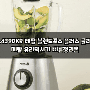 BL439DKR 테팔 블렌드포스 플러스 글라스 메탈 유리믹서기 빠른정리본