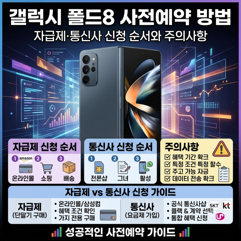 갤럭시 폴드8 사전예약 방법 자급제·통신사 신청 순서와 주의사항