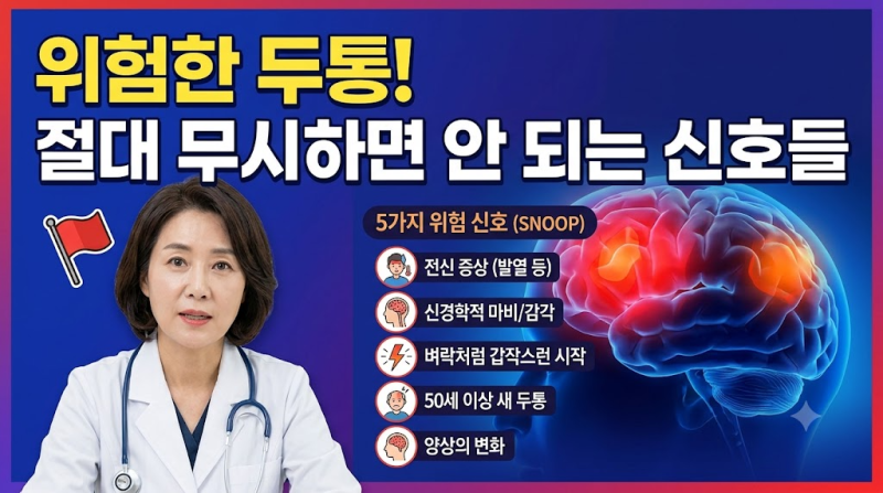 60대 이상에서 갑자기 시작된 두통, 단순 피로일까요? 진료실에서 꼭 확인하는 '위험한 두통'....