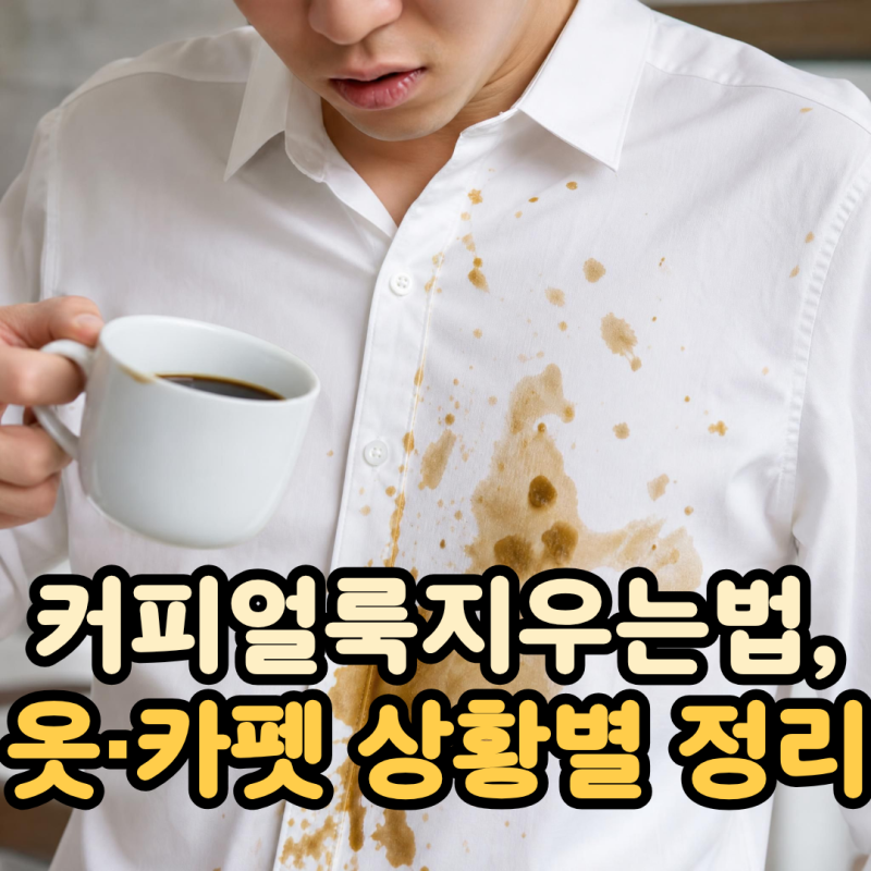 커피얼룩지우는법, 옷·카펫 상황별 정리