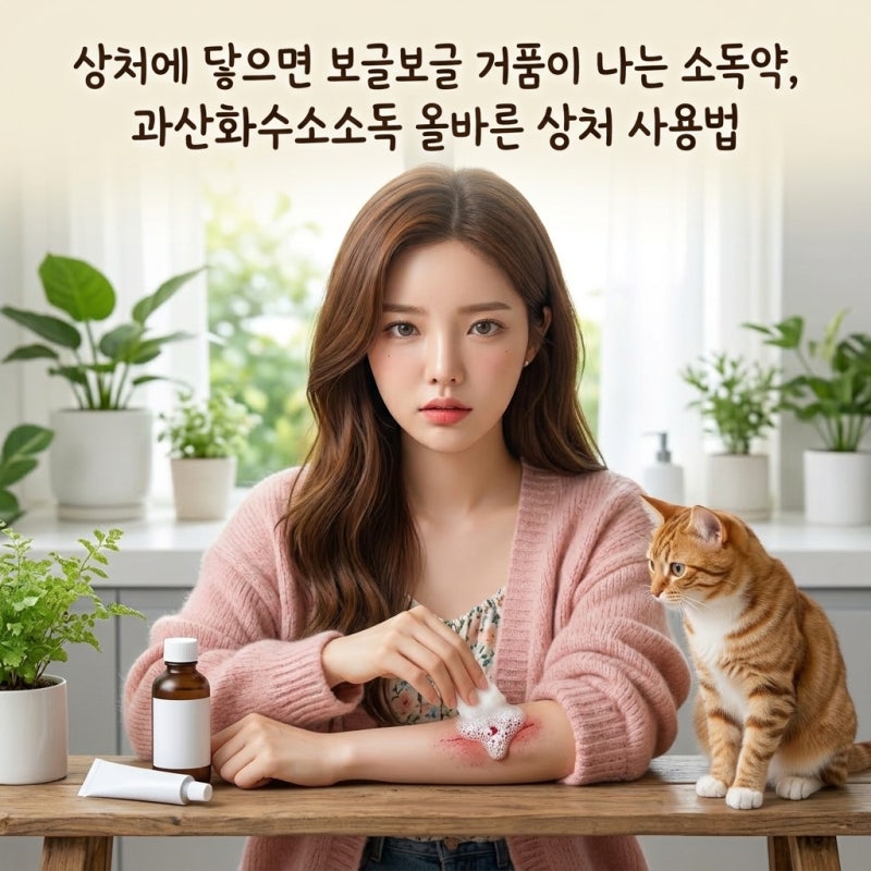 상처에 닿으면 보글보글 거품이 나는 소독약, 과산화수소소독 올바른 상처 사용법