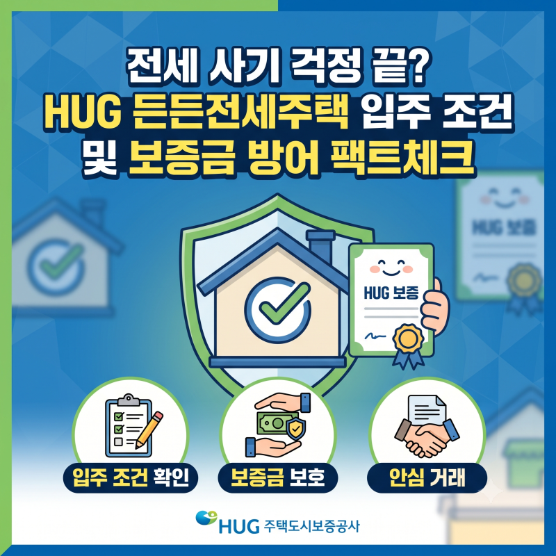 "전세 사기 걱정 끝?" HUG 든든전세주택 입주 조건 및 보증금 방어 팩트체크