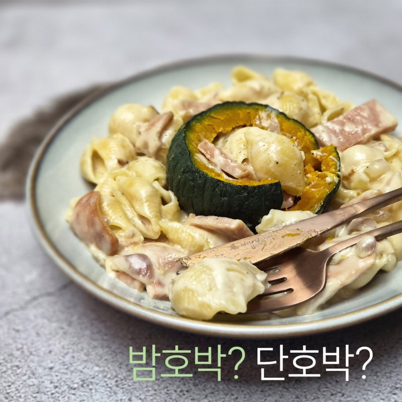 전자레인지 단호박 요리 혼밥러 맞춤 미니 밤호박 파스타