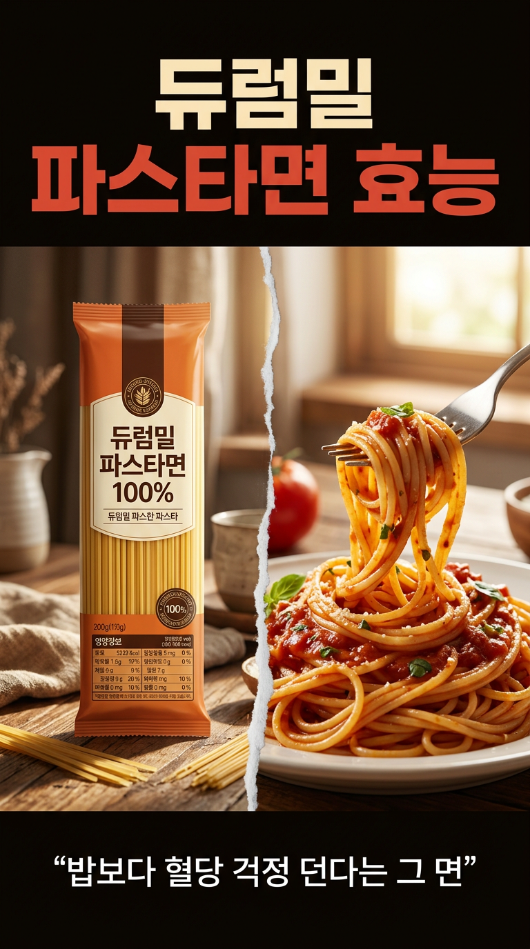 듀럼밀 파스타면 효능, 혈당 다이어트 진짜 도움될까 (삶는시간까지)