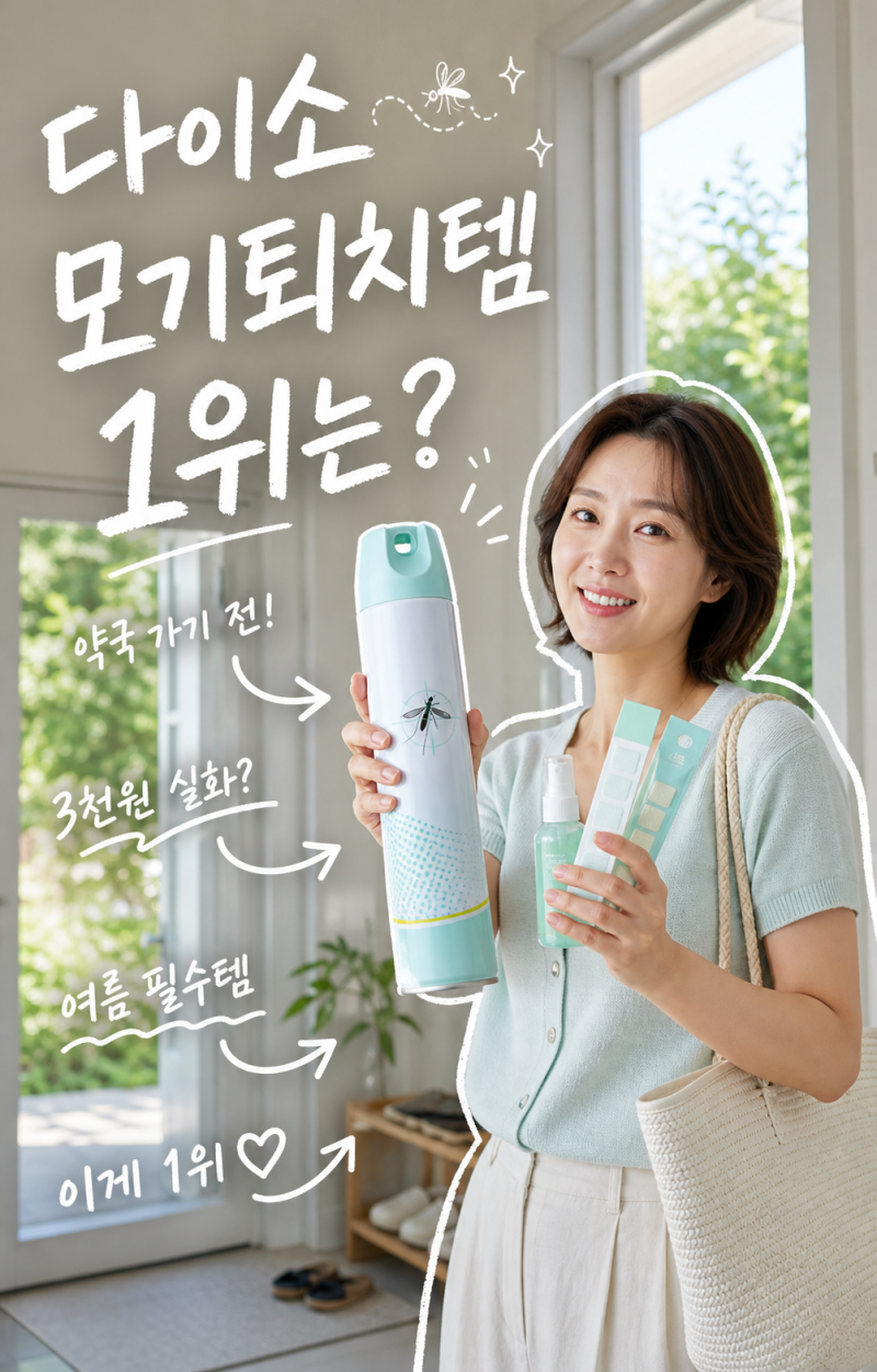 약국 갔다가 가격 보고 돌아왔습니다… 다이소 모기퇴치 1위 써보니