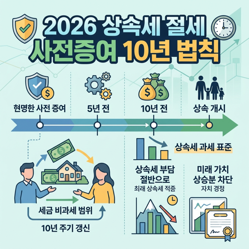 2026 상속세 절세 사전증여 10년 법칙