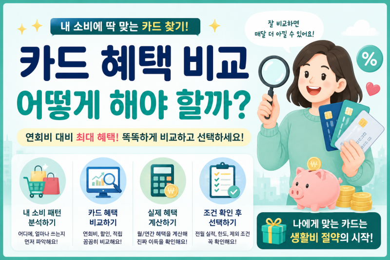 카드 혜택 비교 어떻게 해야 할까? 나에게 맞는 신용카드 찾는 방법 총정리