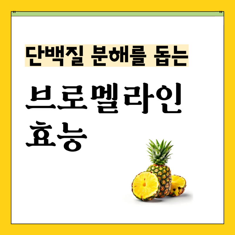파인애플 효소 브로멜라인 효능, 다이어트에 정말 도움될까?