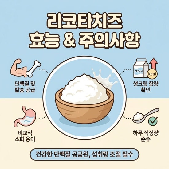 리코타치즈 효능과 칼로리, 섭취 전 꼭 알아야 할 주의사항