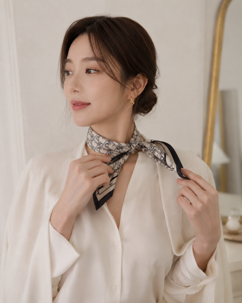 크리스찬 디올 스카프 매는법 묶는법 면세점 가격 코디