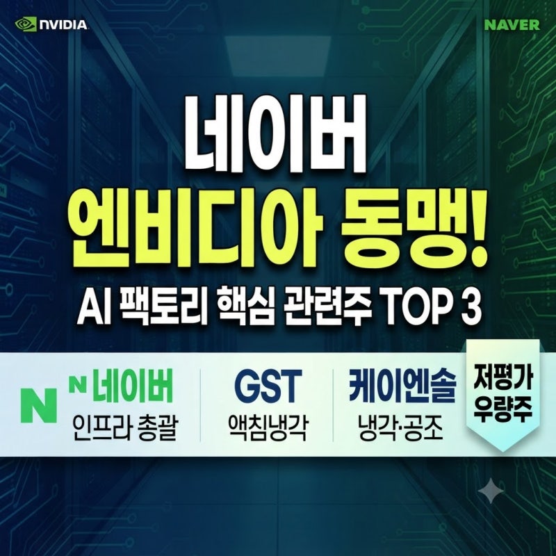 네이버 엔비디아 협력 네이버, AI 팩토리 관련주 대장주 총정리
